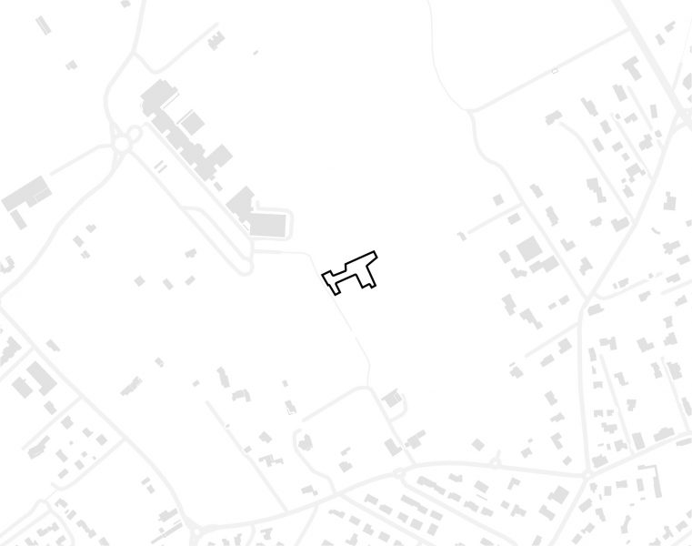 plan de masse minimaliste noir gris et blanc de l'école de PIQUEPEYRE