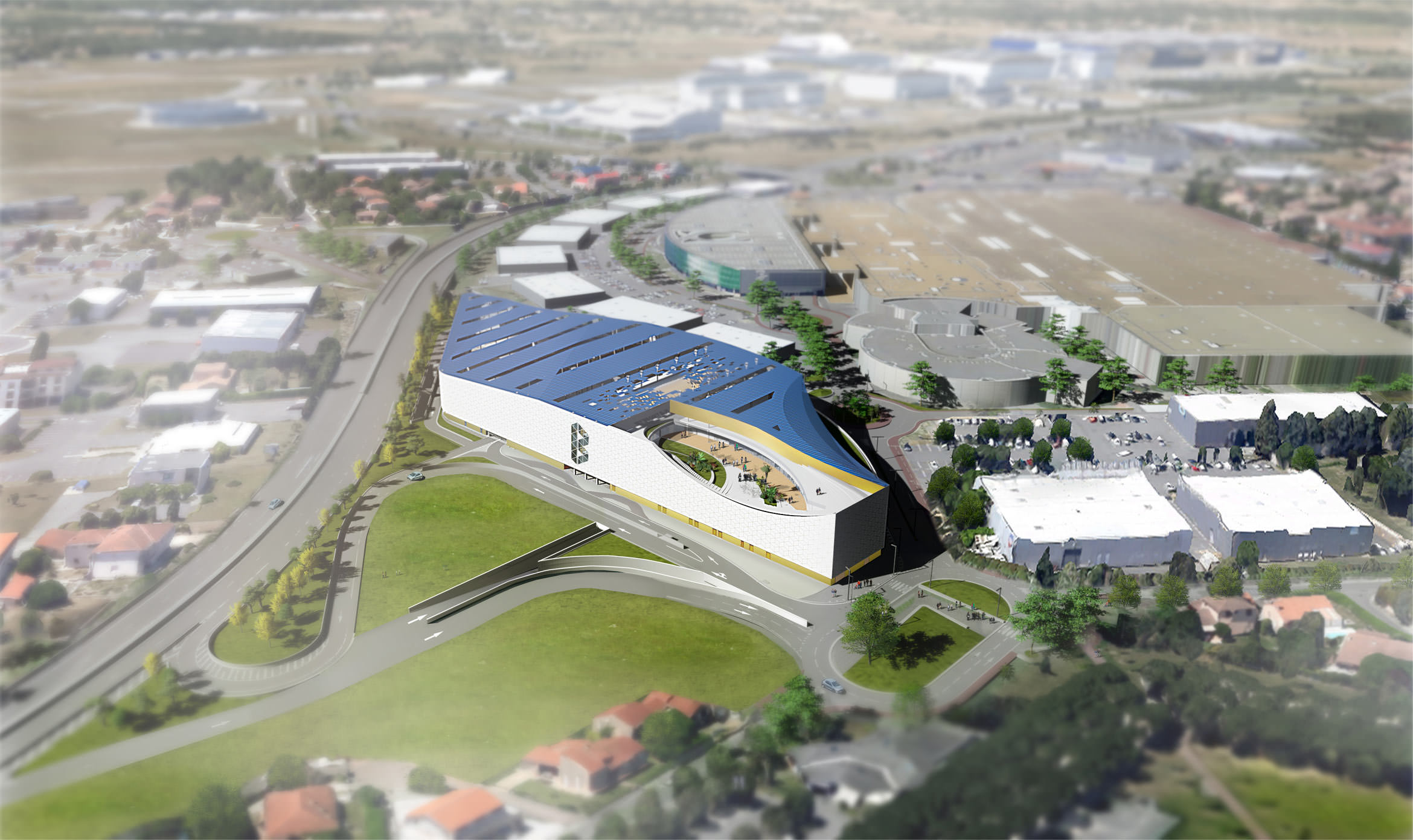 Perspective 3D vue aerienne