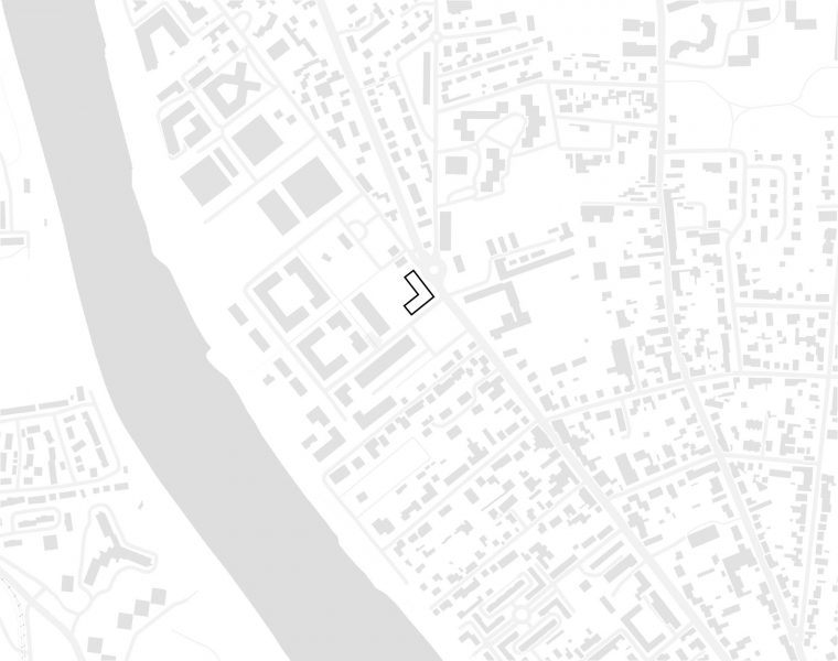 plan de masse minimaliste noir gris et blanc des logements du Clos de JOB