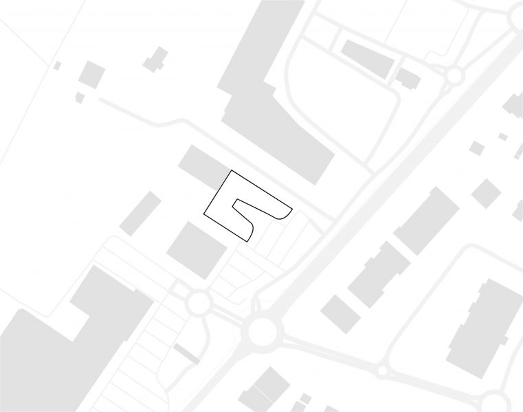 plan de masse stylisé noir gris et blanc du retail park Aussonne