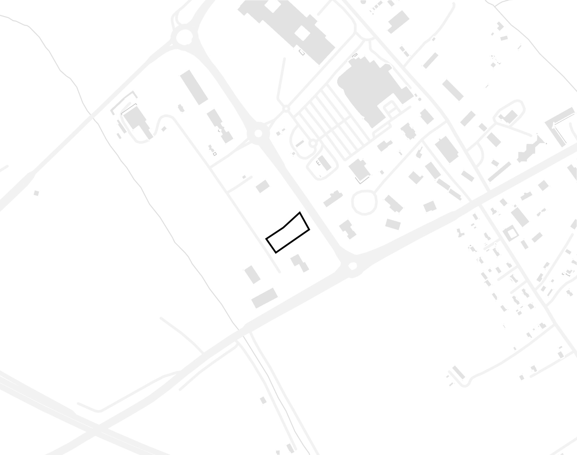 plan de masse minimaliste noir gris et blanc du retail park de Villefranche de lauraguais