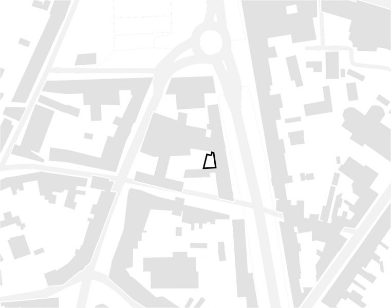 plan de masse minimaliste noir gris et blanc de l'école J.J Rousseau